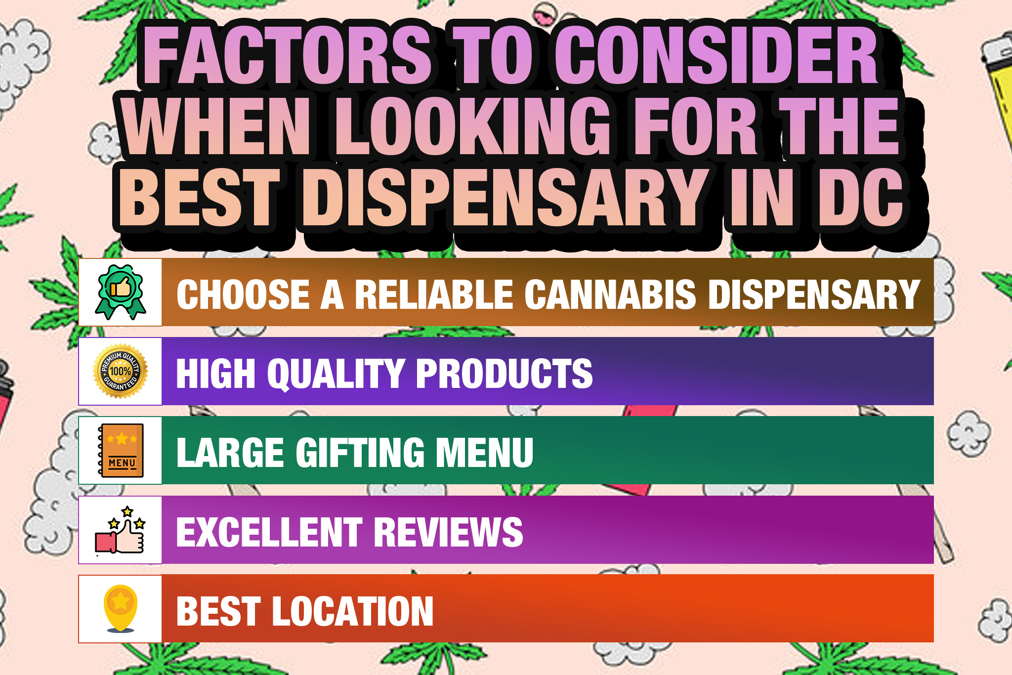 Factors To Consider When Looking For The Best Dispensary In DC